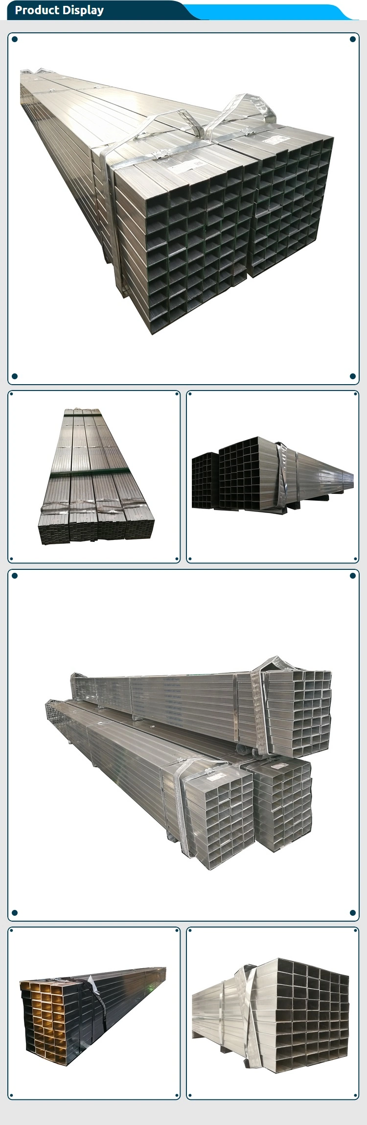 China Pre Galvanized Welded Rectangular Hollow Section Steel Tube